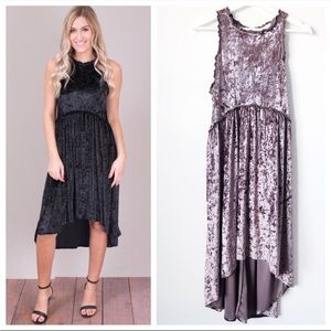 Crushed Velvet Racer Dress